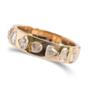 Glacier Raw Diamond Straight Band in 14k Yellow Gold - Ready to Ship