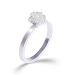 Rough diamond engagement ring, raw diamond engagement ring, alternative engagement ring, unique engagement ring, custom engagement ring, nontraditional engagement ring