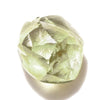 0.78 carat shimmery olive green rough diamond rhombododecahedron