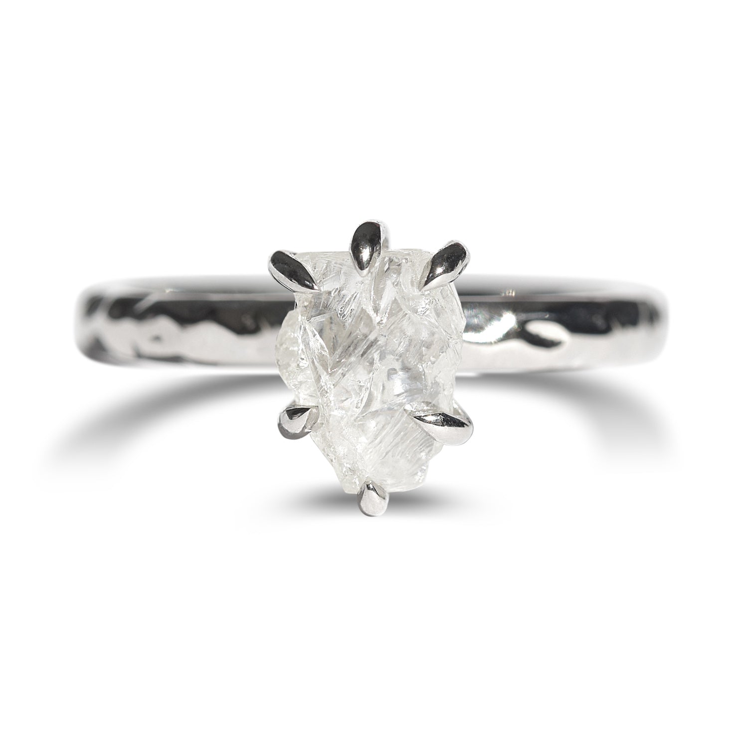 Avens Asymmetrical Raw Diamond with Champagne Ombré Ring 1.0ct - Bario Neal