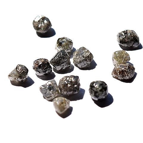 Salt and Pepper Raw Diamonds - we pick one piece from the parcel for you - Average 0.80 carat each Raw Diamond South Africa 