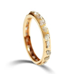 The Shalva Ring - A raw diamond channel band and stacking ring Rings The Raw Stone 