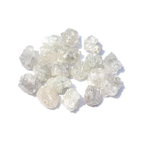 White and silver natural rough diamonds - we pick one piece from this parcel for you - around 0.75 carats each Raw Diamond South Africa 